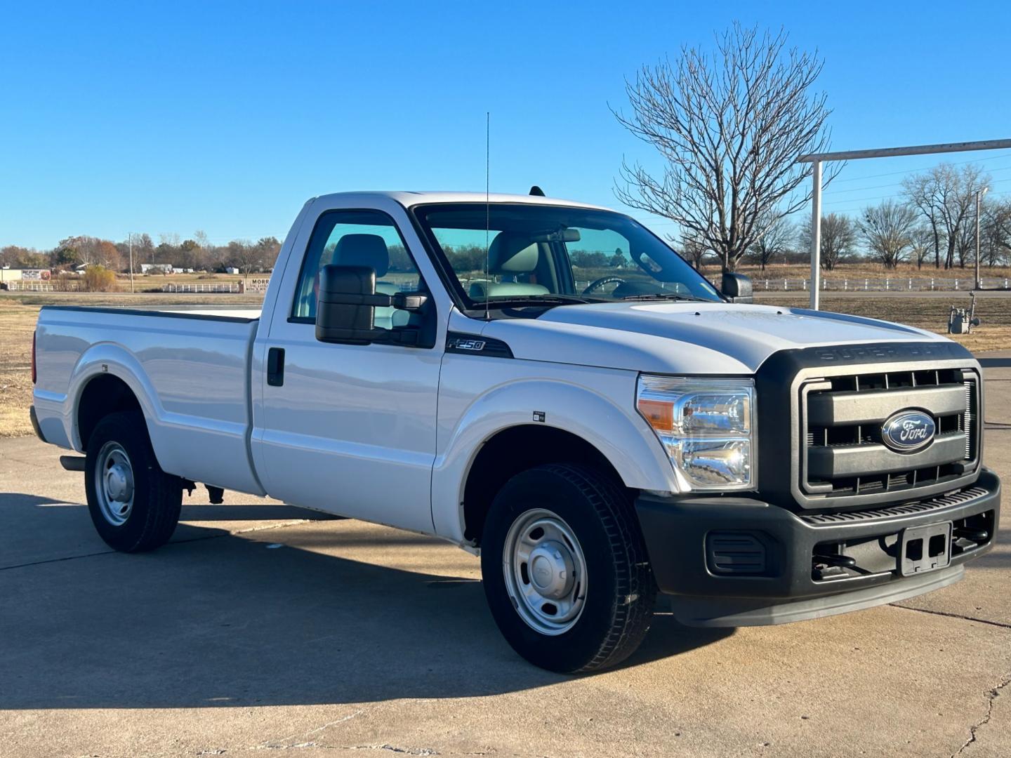 2013 White Ford F-250 SD (1FTBF2A68DE) , located at 17760 Hwy 62, Morris, OK, 74445, (918) 733-4887, 35.609104, -95.877060 - 2013 FORD F-250 SD XL 2WD DEDICATED CNG (ONLY RUNS ON COMPRESSED NATURAL GAS). FEATURES MANUAL SEATS, MANUAL WINDOWS, MANUAL LOCKS, MANUAL MIRRORS, AM/FM STEREO, CRUISE CONTROL, TRACTION CONTROL, LEATHER SEATS. IT IS EQUIPPED WITH A CNG FUELING SYSTEM, IT RUNS ON COMPRESSED NATURAL GAS. A PREMIER AL - Photo#2